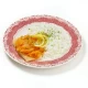 Marinated fish with basmati rice