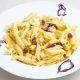Pasta pršuta tikvice, dimljeni sir, čili