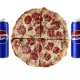 * Bakina pica cela 40cm+ 2x Pepsi 0.33l
