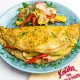 Omlet sa povrćem, slaninicom i kremom od tartufa