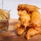 Chicken nuggets and chips